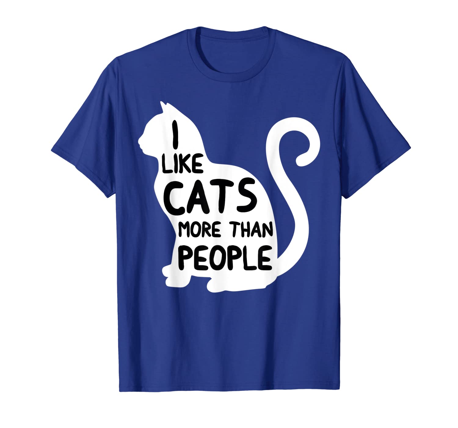 

i like cats more than people shirt funny cat lover gifts, White;black