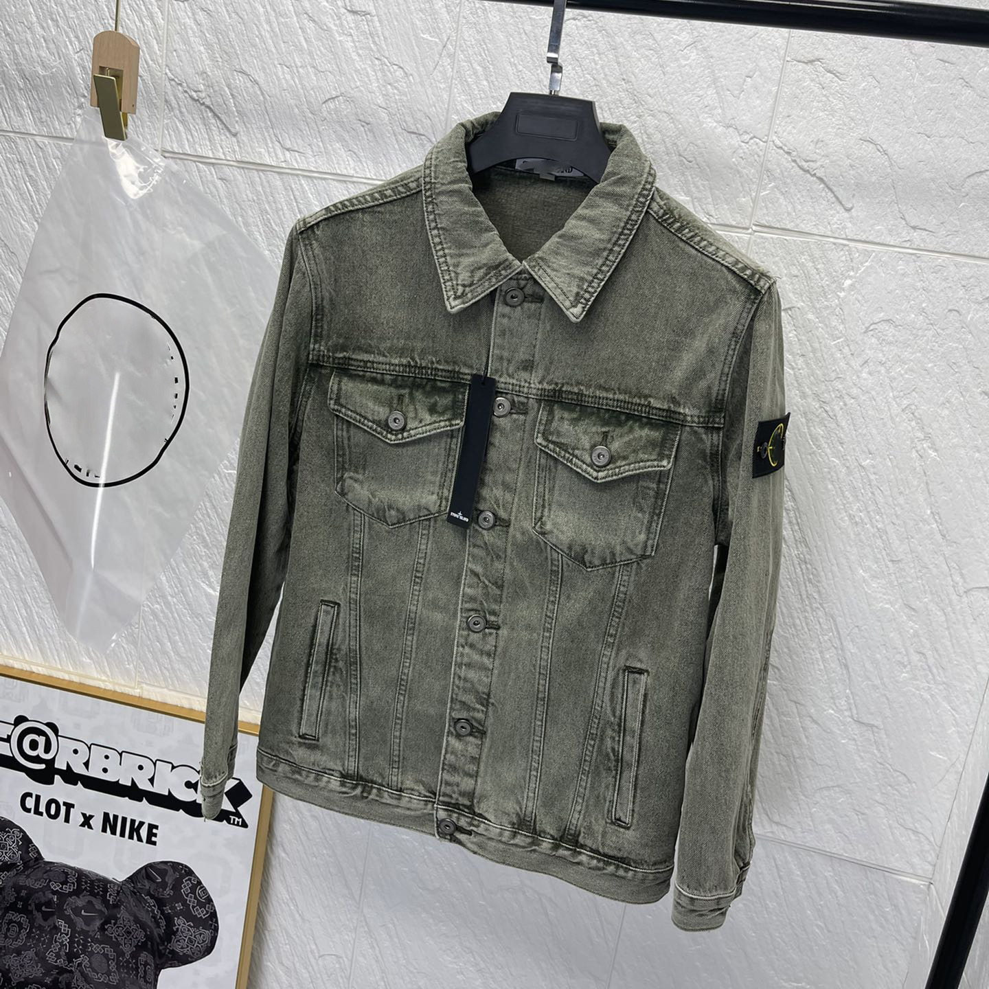 

Mens Jackets Cptopstoney Long Sleeve Pockets Casual Classics Coats Ladies Punk Outwear Top Embroidery Denim Bomber Jacket Coat Winter, Dust bag