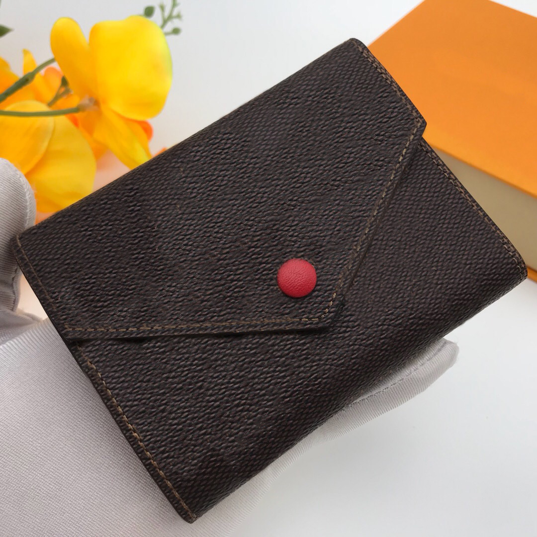 

Luxurys Designers 2021 Wallet Fashion Bags Card Holder Carry Around Women Money Cards Coins Bag Men Leather Purse Long Business Wallets, Red;black