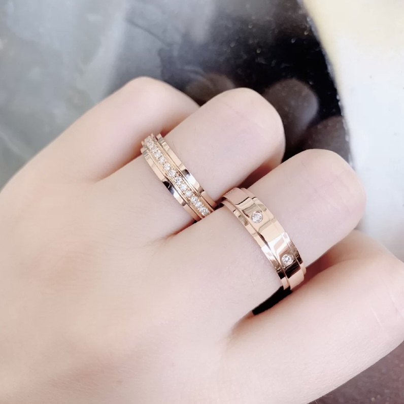 

possession series ring PIAGE rotatable ROSE extremely 18K gold plated sterling silver 5A Top quality Luxury jewelry brand designer diamonds rings exquisite gift