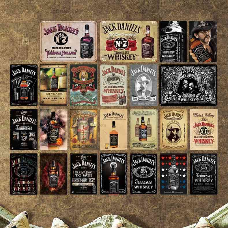 

Whiskey Plaque Metal Vintage Retro Tin Sign Wall Decor For Bar Pub Club Man Cave Decorative Platesa