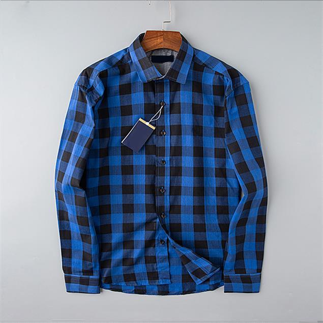 

2023 luxury designer fashion trend men's shirts wear long sleeve business casual brand spring slimming M-3XL#08, Champagne