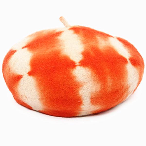 

Berets Autumn Winter Style Femme Fashion Tie Dyeing Wool Beret For Ladies 1 Buyer, Black