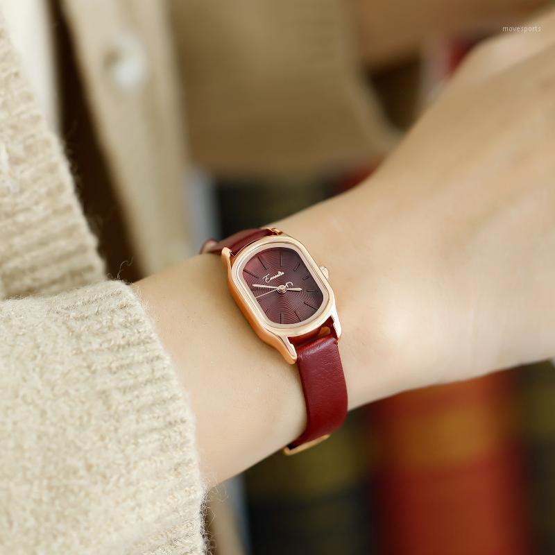 

Women's Watch Retro Style Casual Simple Belt Oval Female Wristwatches, Green