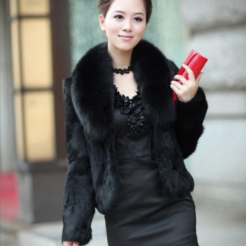 

Women' Fur & Faux Lapel Plush Coat Women Winter Thick Short Black Imitation Mink Warm Thin Fashion Clothing Slim, White