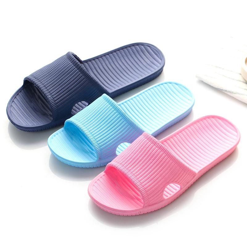 

Slippers Men Indoor Home Summer Non-Slip Light El Shoes Couple Soft Bottom Sandals Men's Flat Flip Flops 36-45, Sky blue