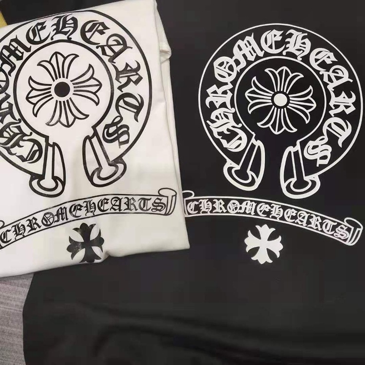 

2021 New Crosin Horseshoe Sanskrit Print Horseshoe Cross Crew Neck T-shirt for Men and WomenOO4V, White;black