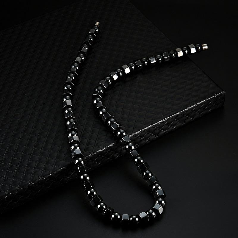 

Chokers Men Women Black Hematite Necklace Magnetic Therapy Care Magnet Stone Health Necklaces Jewelry Gift MU8669