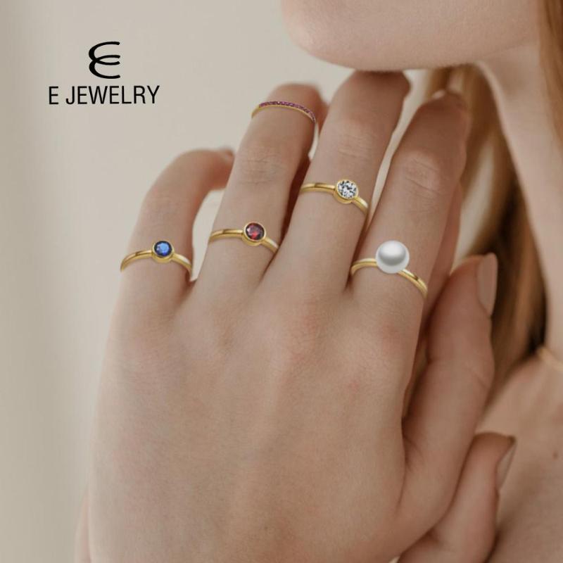 Bagues de grappe E 5 pièces/ensemble coloré CZ métal mode bague empilable pour les femmes couleur or doigt Knuckle ensemble bijoux minces