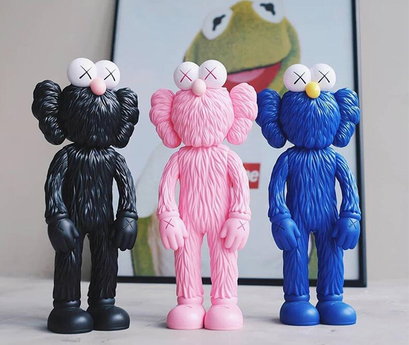 

New 35CM 0.6KG Originalfake KAWS standing Sesame Street Companion Original Box trend KAWS Action Figure model decorations toys gift