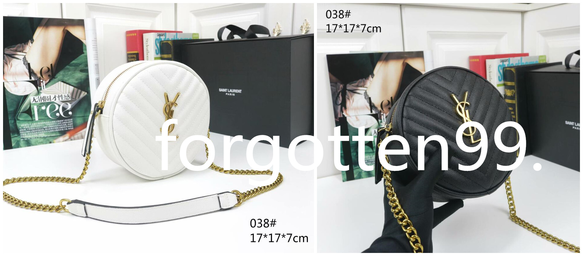 

75 sell ysl women high quality leather handbag chain bag Envelope Shoulder Bags Messenger Dinner bag tote Shopping bag, Black;brown