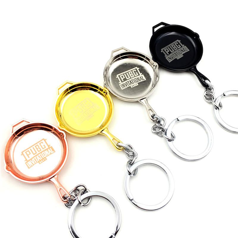 

Keychains Game Battlegrounds PUBG Pans Keychain INVITATIONAL Logo Key Ring Metal Alloy Holder For Fan's Gift Size 6.5*4.3cm