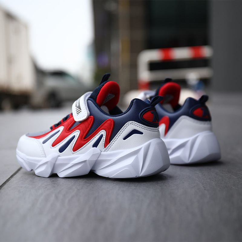 

Size 26-39 Sport Shoes For Kids Boys Breathable Mesh Casual Sneakers Children Casual Shoes With Hook Loop Damping Running Shoes, Black