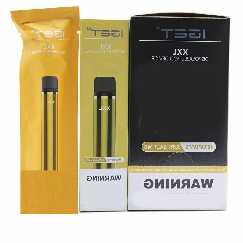 

Original Kit XXL 1800 Pen Disposable Pod Cigarettes Puffs Device 950mAh Battery 2.4ml Authentic Bar Vape Iget Prefilled VS Cartridge Pu Rdqx