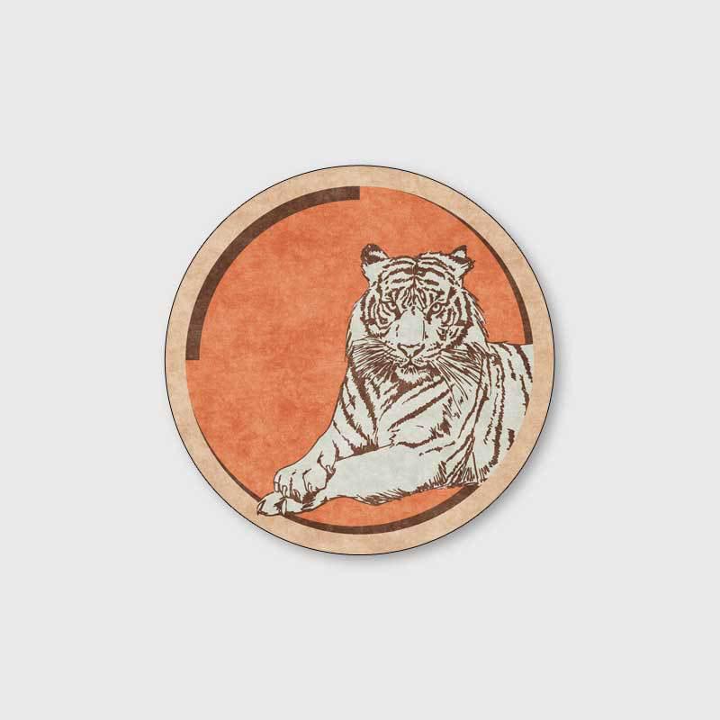

Carpets Luxury Tiger Printed Round Carpet For Living Room Leopard Bedroom Area Rugs Anti Slip Computer Chair Floor Mats Home Decor 100cm