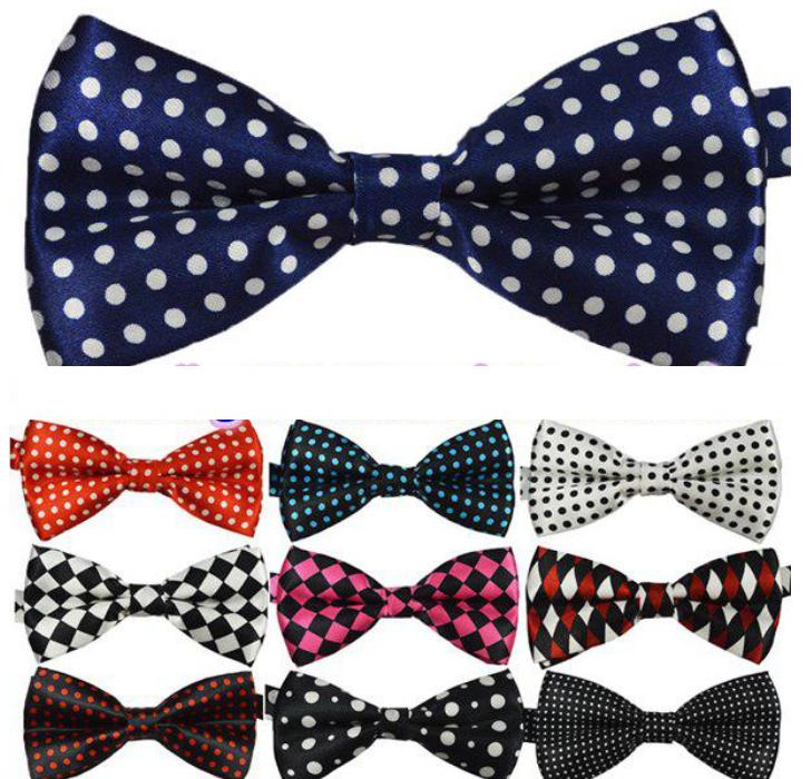 

2021 New Mens Bowties men's ties men's bow ties men bow tie pure color bowtie Star Check Polka Dot Stripes, Red