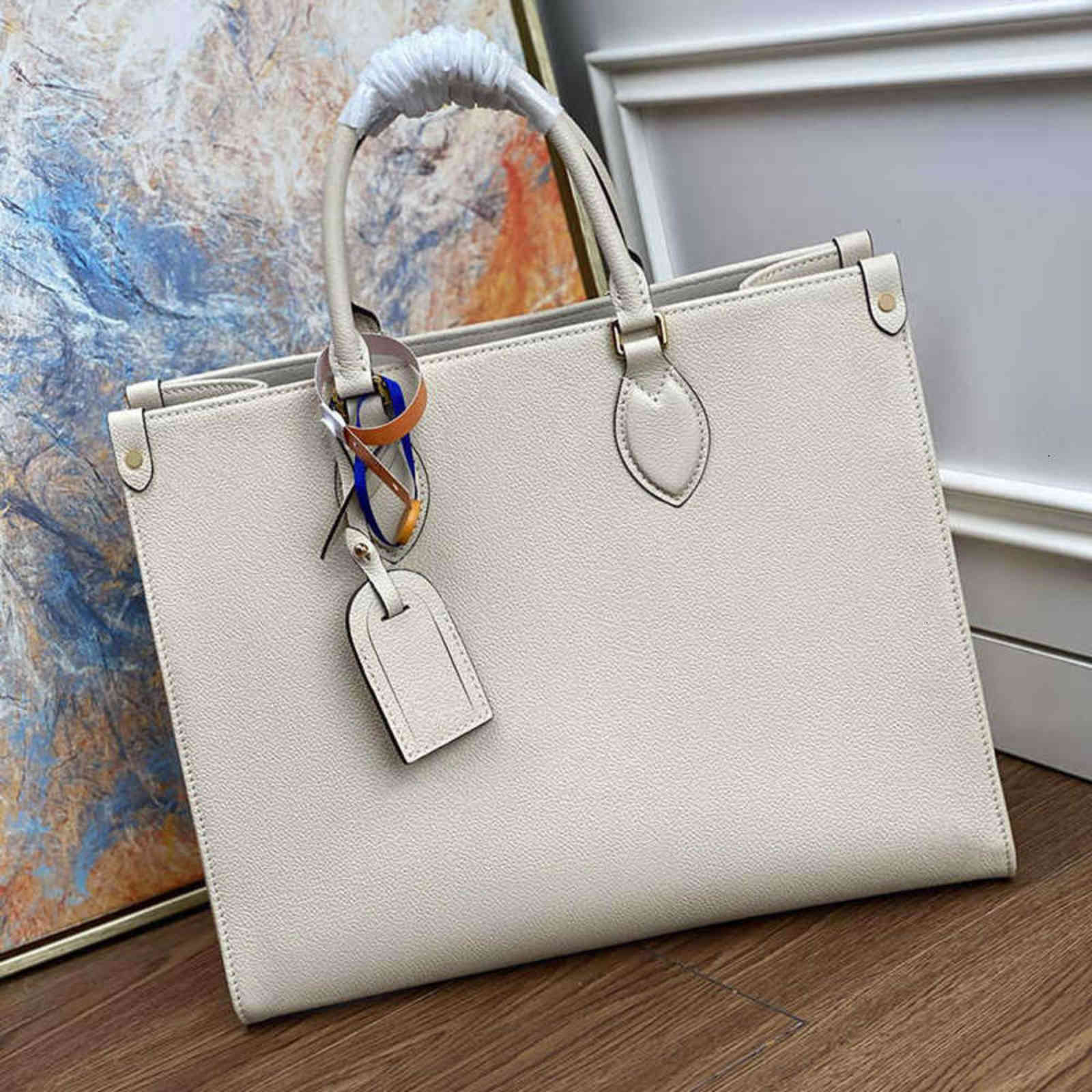 

7A+Fashion 2021 new series M45495 Rice white Silver grey screen printing womens designer handbags Long and short handle for convenience