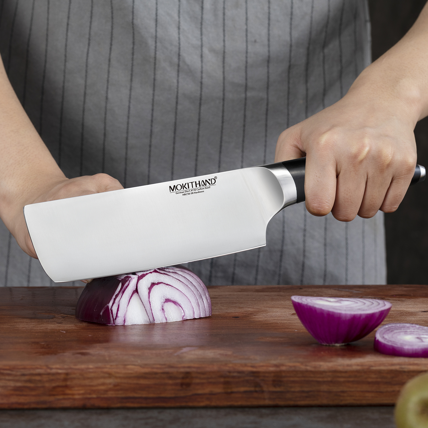 

8 Inch Chef Knife Japanese Kitchen Knives Set German 1.4116 Carbon Stee Santoku Ceaver Sharp Vegetabe Knife Back ABS Hande