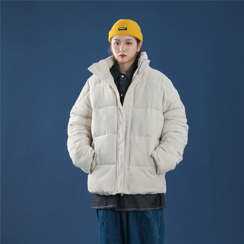 

Women's Wool & Blends Casual Women Parka With Pockets Solid Long Sleeve Cotton-padded Jacket Ladies Winter Thick Warm Coats Clothi, Beige