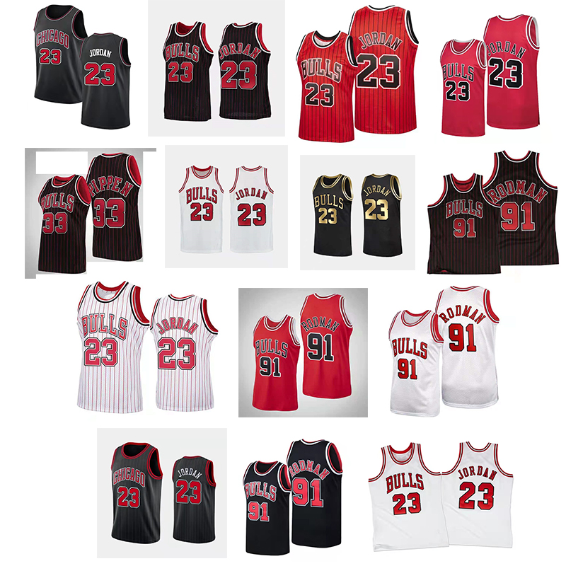 

ChicagoBullsScottie 33 Pippen 23 Michael Men Basketball Jerseys Dennis 91 Rodman College North Carolina University Jersey Stock Retro Mesh S-XXL, Black