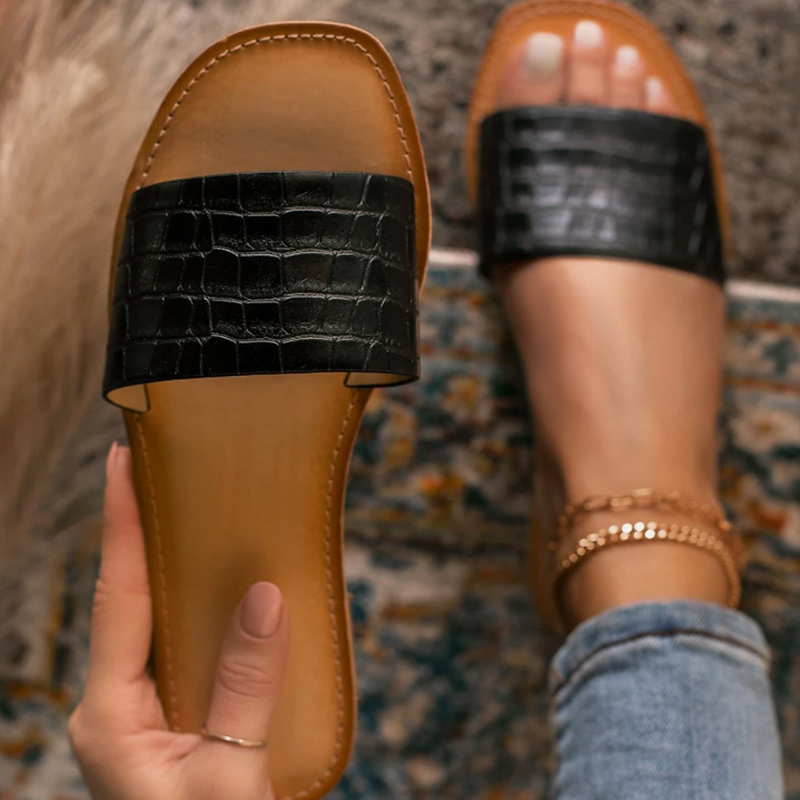 

summer sandals women flat casaul open toe outdoor slides slippers fashion outdoor beach shoes female flip flops women shoes mmm, Black