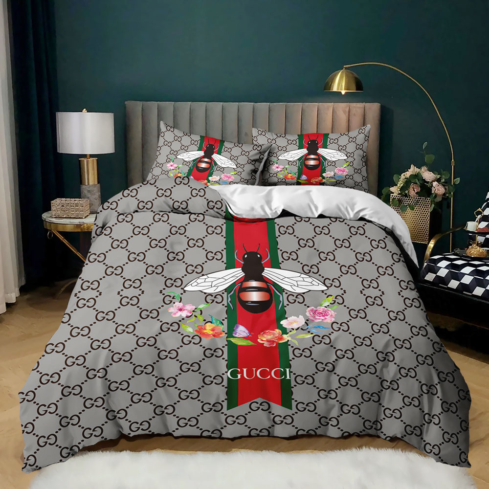 

Luxury design letter printing bedding set, hypoallergenic twin suite, suitable for friends/family/adults, with 1 duvet cover + 2 pillowcases, 32