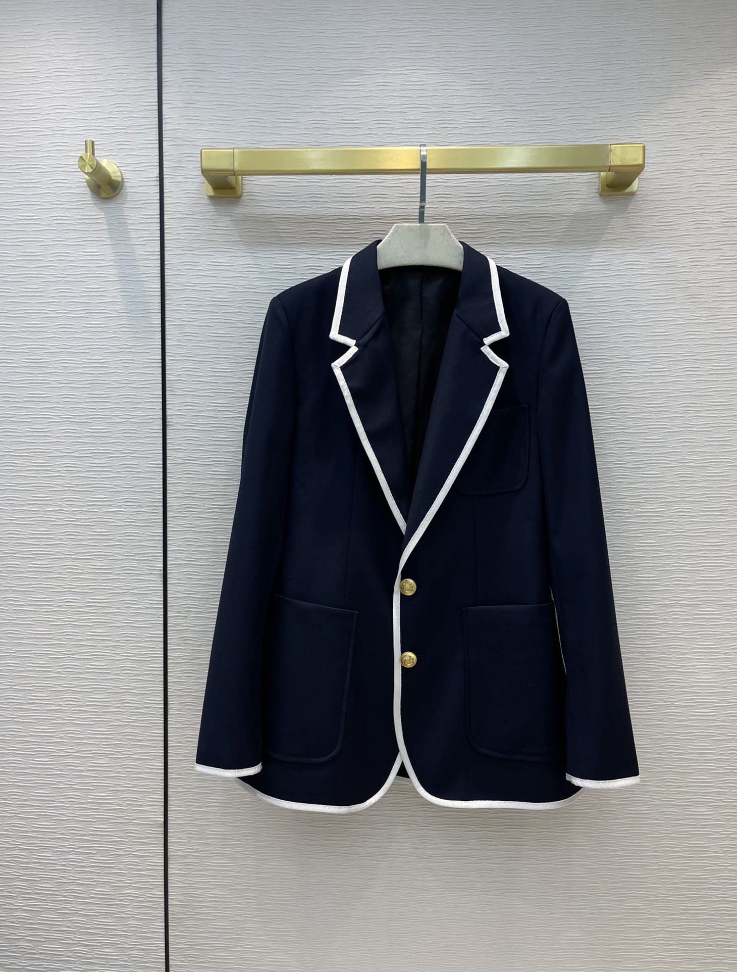 

Milan Runway Coats 2021 Lapel Neck Long Sleeve Panelled Women' Coats Designer Coats Brand Same Style Jackets 0531-10, Picture color