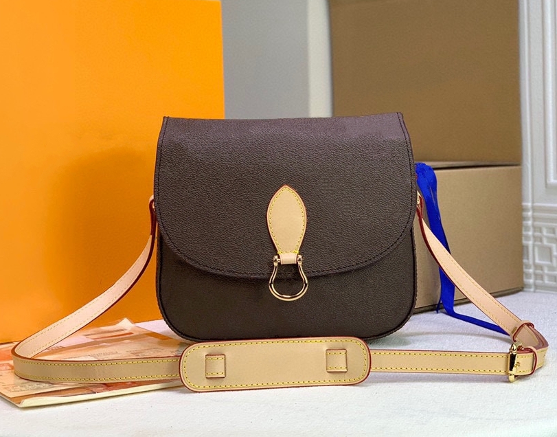 

premium Designer Bags LU Saint Cloud messenger handbag women Crossbody Shoulder Bag M51242, Old flower brown