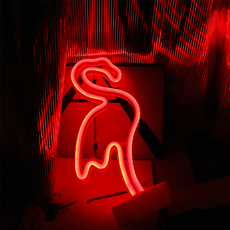 

Explosion models LED desktop neon lights Moon Flamingo pineapple decoration night light Christmas day color light battery box