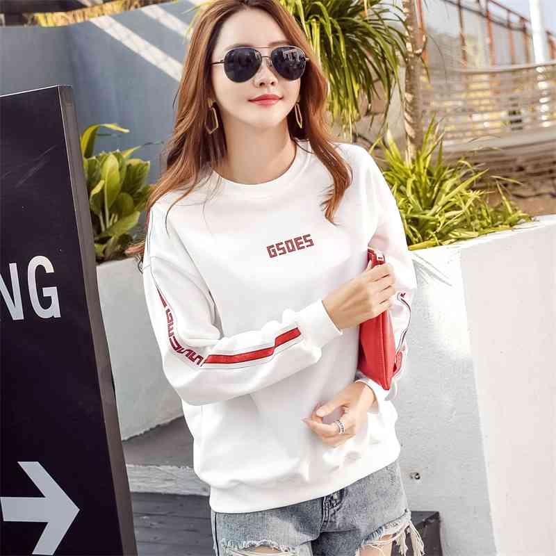 

Women's 2021 new summer East Gate dress print loose Korean Pullover women's sweater top, White