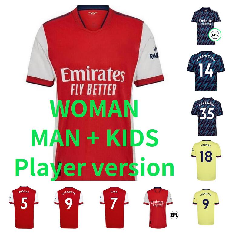 

Gunners ODEGAARD WHITE soccer Jerseys player version FC Gunner THOMAS SMITH ROWE SAKA football shirts Gooners PEPE MARTINELLI SAMBI jersey woman man kids kit 2021/22, 21/22 woman