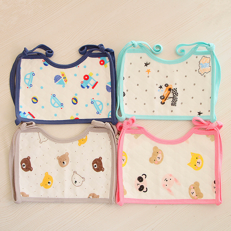 

printed ecological square waterproof mask bib cotton saliva towel baby bandage pocket