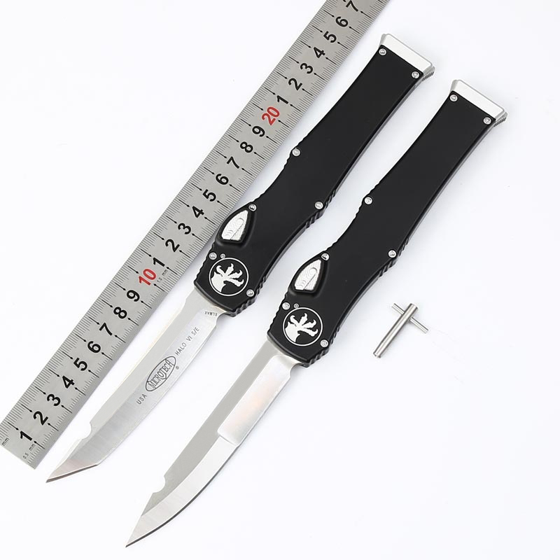 

Special Offer! Microtech 251-10 Knives Halo V 6 VI Spear Point (4.5" Satin) Tanto Edge Troodon M390 Tactical knife Survival gear Knifes