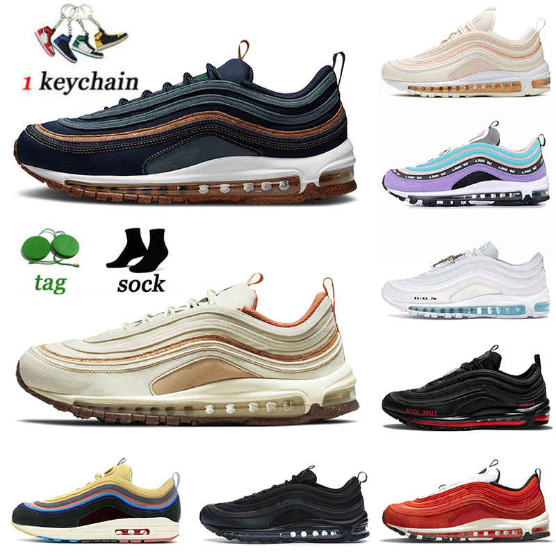 

2021 Sports 97s Cushions Running Shoes Airmaxs Triple Black ALL White Off Max The Future First Use Undefeated Air Cowboys Fan Mens Womens Trainers Sneakers 36-46, A2 36-45 (2) reflective logo