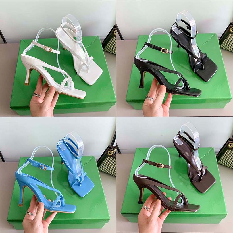 

Fashion Designer Heels Dress Shoes strap with high heel square Fine sandals is a must for sexy girls in summerIncluding boxes 08, #5