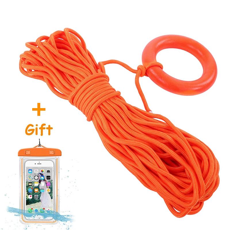 

Life Vest & Buoy 30m Water Floating Lifesaving Rope Outdoor Throwing Rescue Cord With Bracelet Hand Ring For Diving Swimming Pool Boating