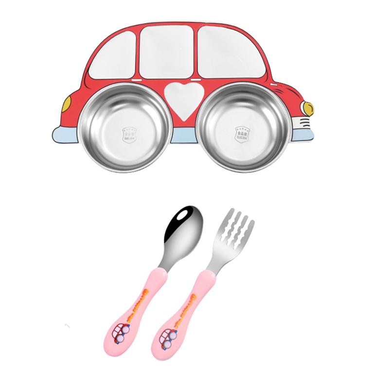 

Dinnerware Sets Children's Lunch Box, Plate, Stainless Steel Cutlery Set