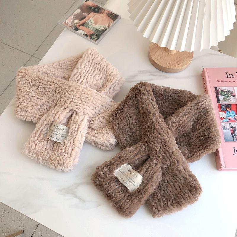 

Scarves Autumn And Winter Scarf, Short Thick Warm Plush All-match