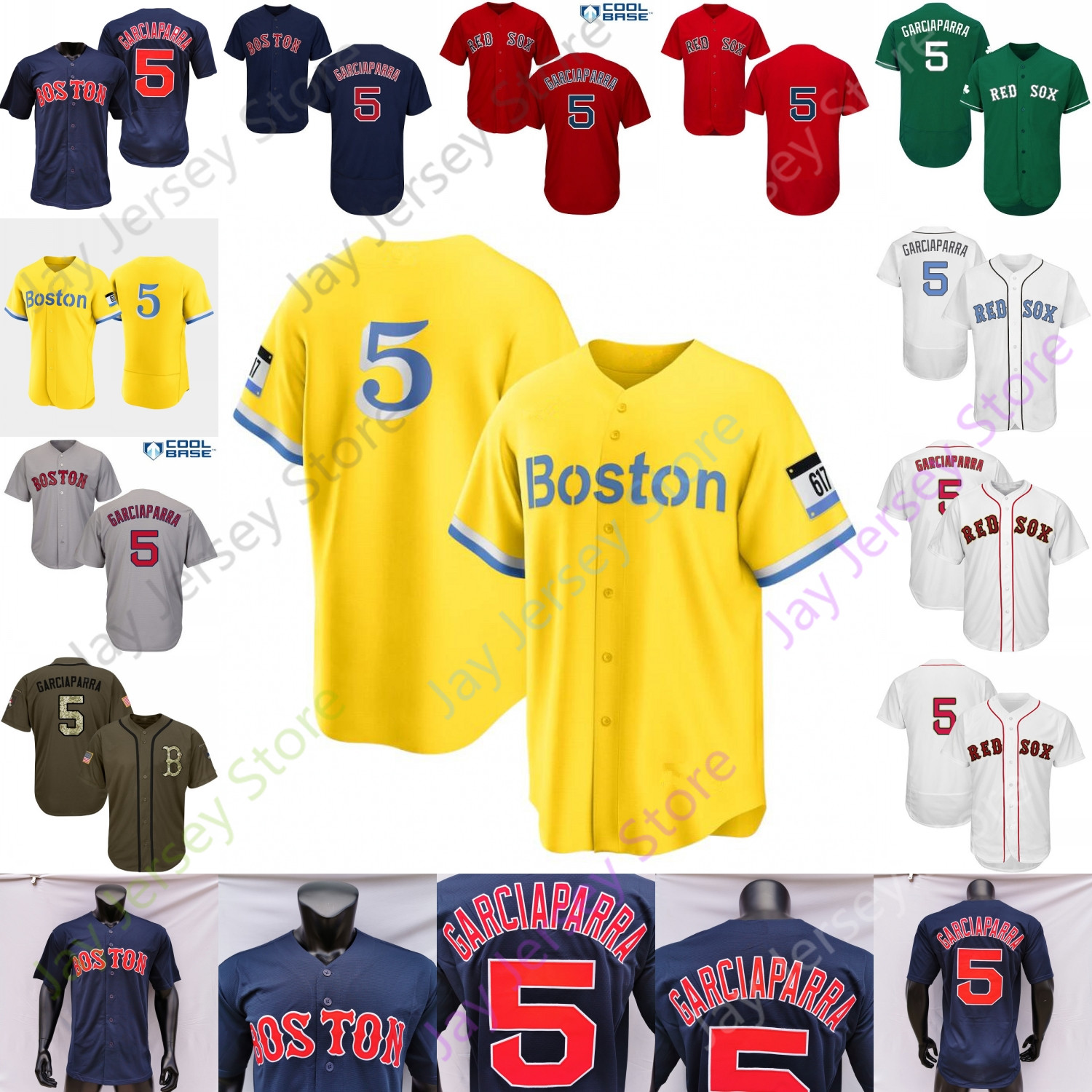 

Nomar Garciaparra Jersey 2021 City Connect Fans Players Vintage Father's Day Navy Green Grey Yellow Size S-3XL, Fights cancer purple