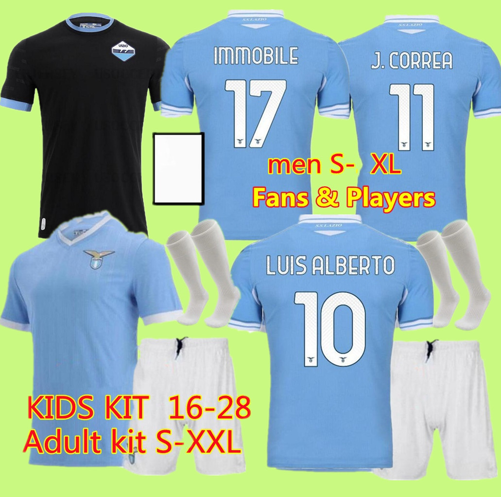 

21 22 Lazio HOME soccer Jerseys IMMOBILE J.CORREA LAZZARI 2021 2022 AWAY THIRD maglie LULIC SERGEJ LUIS ALBERTO FOOTBALL adult men + kids kit SHIRTS player version, Men s-xxl