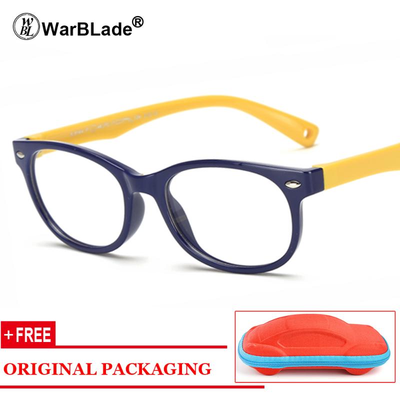 

WarBLade Brand Child Glasses Frame With Lanyard TR90 Flexible Safe Eyewear Myopia Prescription Optical Frames Eyeglasses S8144 Fashion Sungl, Black