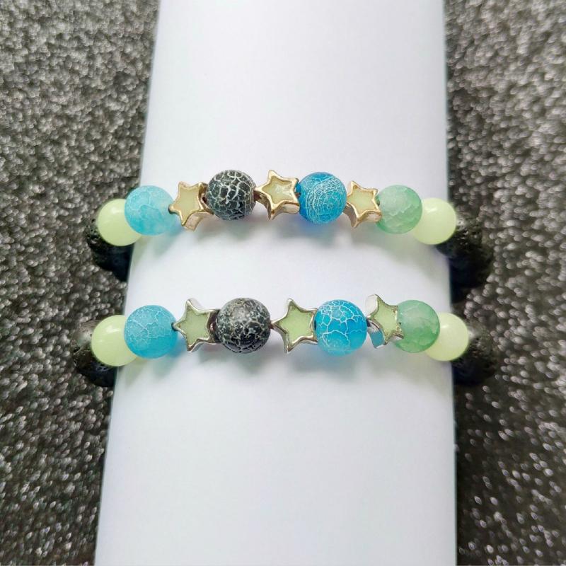 

Charm Bracelets 2021 Fashion Handmade Jewelry Luminous Fluorescent Men And Women Boutique Wholesale