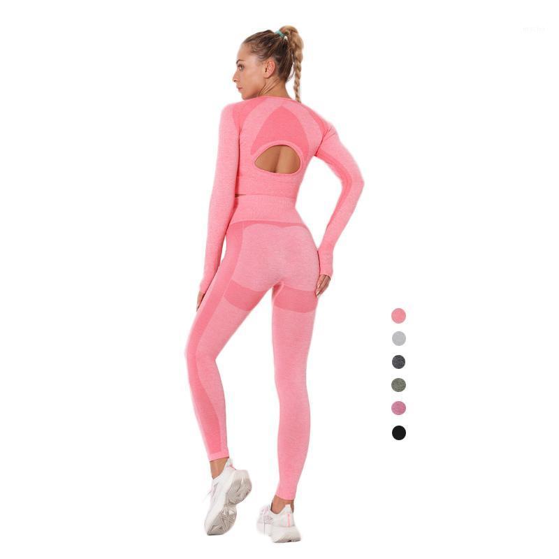 

Sport Suit Gym Workout Sets Women 2 Piece High Waisted Seamless Yoga Leggings Set Outfit, Green
