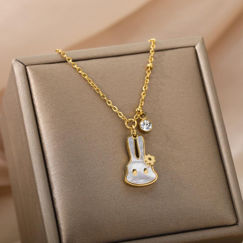 

Pendant Necklaces Cute Shell For Women Animal Fashion Zircon Necklace Christmas Jewelry Gift Charm Collier Bijoux Femme
