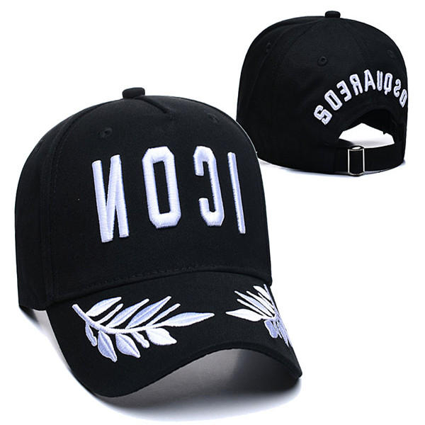 

2021 Fashion Mens Designer snapback hats Casquette embroidery adjustable DSQICOND2 hat behind letters D2 luxury cap, Black;white
