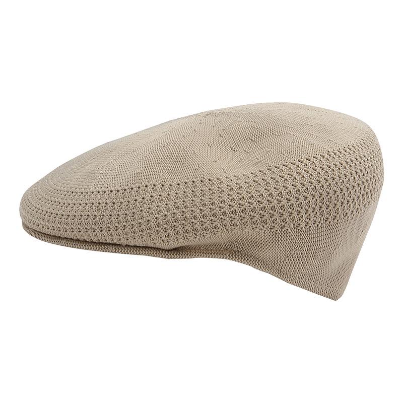 

Berets Women's Hat Spring And Summer England Retro Wild Painter Hollow Breathable Cap Forward, Khaki
