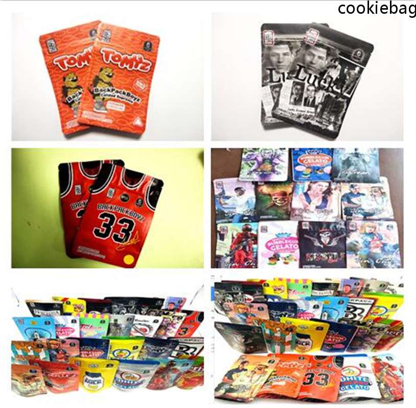 

Top Fashion California SF 3.5g Smell proof bags Zipper Package Garrison lane Gelato 41 Peanut Butter Mintz No cap reseala