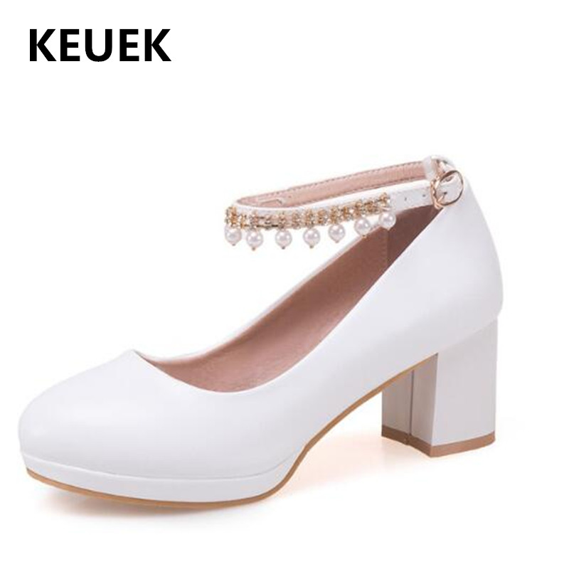 

New Girls High Heels Princess Fashion Rhinestones Pearl pendant Children Leather Shoes Baby Kids Dress Dance Shoes 02C, Black