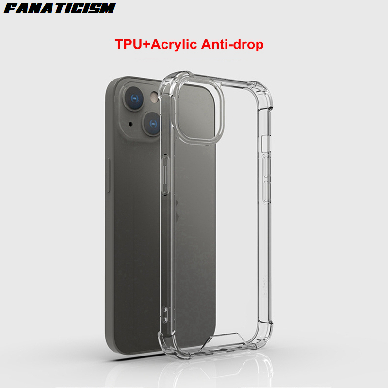 

Soft TPU Hard PC Acrylic Clear Hybrid Phone Cases For iphone 13 Pro Max 13Mini 13Pro Airbag Shockproof Cover Shell, Transparent
