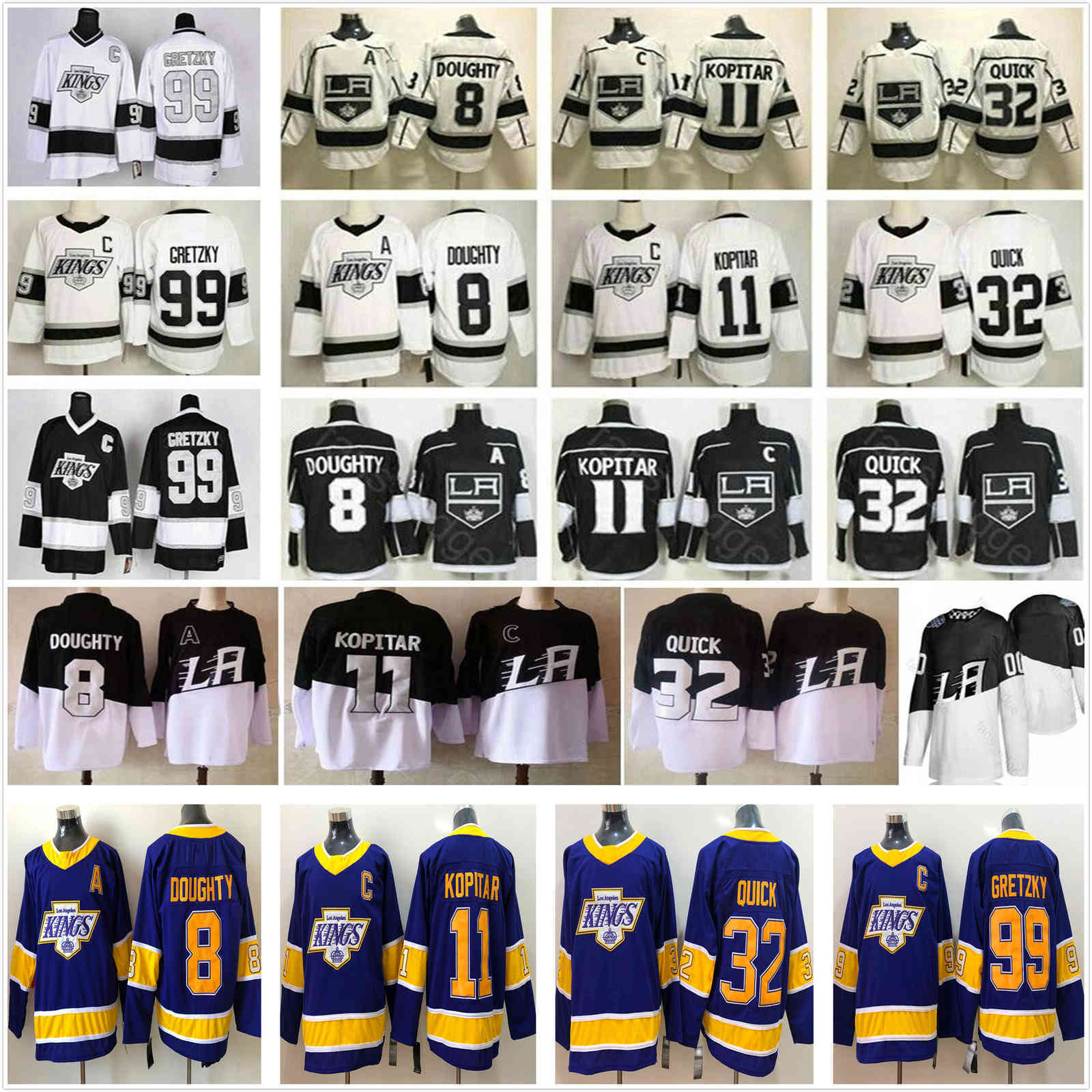 

2021 Reverse Retro Los Angeles Kings Hockey Jerseys 8 Drew Doughty 11 Anze Kopitar 32 Jonathan Quick 99 Wayne Gretzky Men Woman Kids Stadium Series Shirt, Purple men size s-xxxl